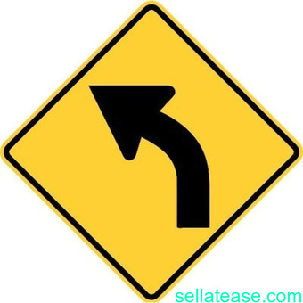 Aluminum Reflective Safety Left Curve Warning BY HIPHEN SOLUTIONS