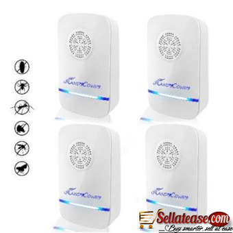 Home Pest Control & Insects Repellent Plug-In Electronic Nontoxic - 4 Pack BY HIPHEN SOLUTIONS