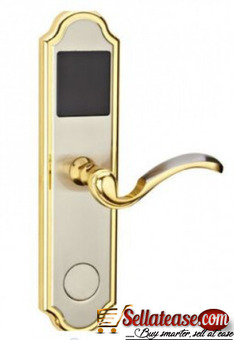 HS Golden Edge Zinc Alloy Hotel Card Lock by HIPHEN SOLUTIONS