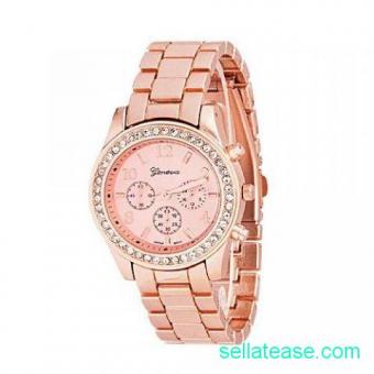 Geneva Rhinestone Women Wristwatch for sale