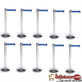 Stainless Flexible Retractable Belt Queue Barrier Stand with 2m