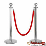 Rope Type Stanchion Queue Barrier Stand (Gold or Silver Color) B