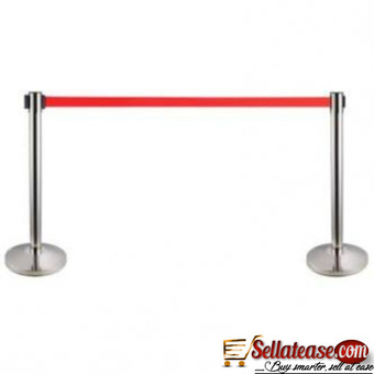 Retractable Belt Type Stanchion Queue Barrier + Belt