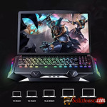 Rgb Laptop Powerful Air Flow Cooling Pad For 12-17 Inch Laptop