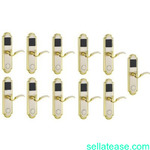 Door Lock With RFID Card Access Control - Golden Edge - 11 Sets