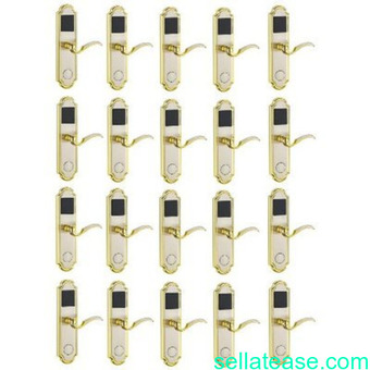 Door Lock With RFID Card Access Control - Golden Edge - 20 Sets