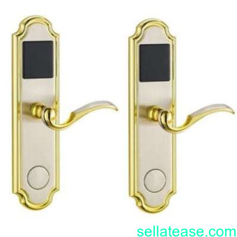 Door Lock With RFID Card Access Control - Golden Edge - 2 Sets