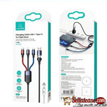 Usams U71 Charging Cable Usb + Type -c To Triple Head