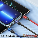 Usams U71 Charging Cable Usb + Type -c To Triple Head