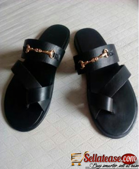 Pure skin black male slippers for sale in Nigeria