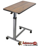 Adjustable Overbed Bedside Rolling Laptop Table (Black)