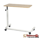 Over Bed, Height Adjustable with Casters, Brown