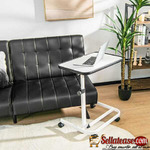 Portable Overbed Table with Wheels | Flat Rolling Bed Side Tray - 2