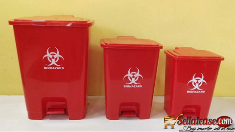 Medical Waste Trash Can Yellow Hospital Clinic Foot