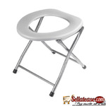 Folding Elderly Disabled Men and Pregnant Women Iron Shower Commode Chair with Toilet Seat