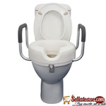 Toilet Seat Riser Raised With Arm Rests