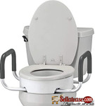 Portable Toilet Seat Riser Raised With Arm Rests