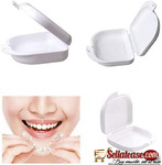 Denture Holder Box Clear Aligner Case Slim for Household