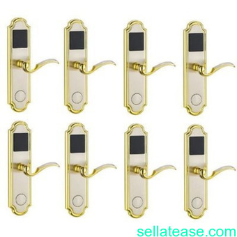 Door Lock With RFID Card Access Control - Golden Edge - 8 Sets