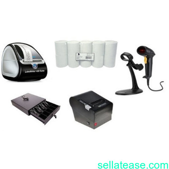 Point of Sale System Hardware Only Kit G – Receipt Printer, Barcode Scanner, Cash Drawer
