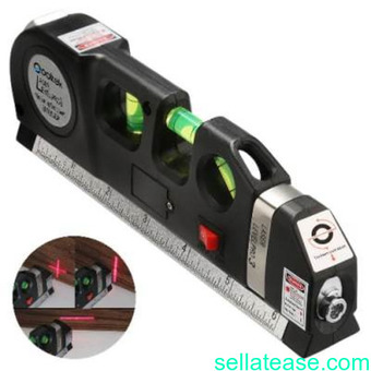 Multipurpose Laser Level Laser Measure Line 8ft+ Measure Tape Ruler Adjusted Standard