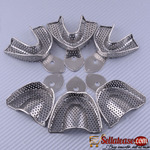 Dental Impression Tray Upper and Lower Stainless Steel Teeth Tray