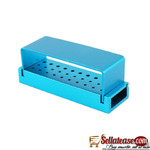 Burs Holder Block Case Opening Box Dental Lab Aluminum Bur