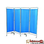 Stainless Steel 4 Fold Hospital Bedside Screen