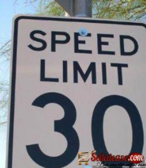 Aluminium Speed Limited Sign BY HIPHEN SOLUTIONS