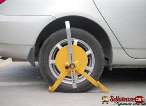 Yellow Stainless Steel Wheel Lock BY HIPHEN SOLUTIONS