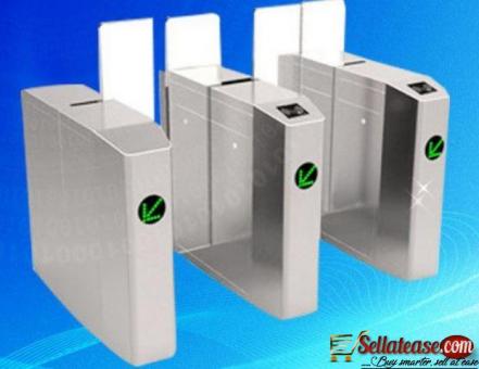 Stainless Steel Outdoor Flap Barrier Turnstile Noiseless Speed Gate BY HIPHEN SOLUTIONS