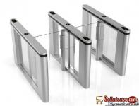 Glass Lane High Speed Flap Barrier Gate With 10 Pairs IR Sensors BY HIPHEN SOLUTIONS