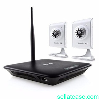 Wireless Mini NVR Security Surveillance System With built-in WIFI AP Plus 2 IP Cameras
