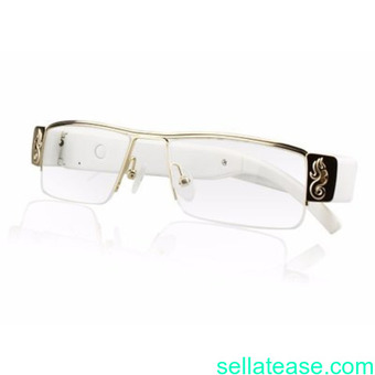 Hidden Camera Eyeglasses - White