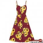 Spaghetti Strap Mini Dress Sunflower Print for sale in Nigeria