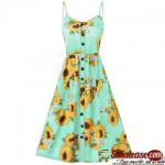 Spaghetti Strap Mini Dress Sunflower Print for sale in Nigeria