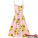 Spaghetti Strap Mini Dress Sunflower Print for sale in Nigeria
