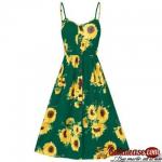 Spaghetti Strap Mini Dress Sunflower Print for sale in Nigeria