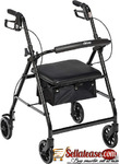 Wheeled Rollator Walker With Cable Brakes, Padded Seat