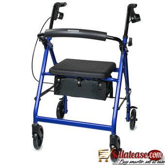 Rolling Walker With Seat Wheels Mobility Walking Aid