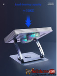 Portable Aluminum Rotation Laptop Stand With Cooling Fan, Adjustable Stand
