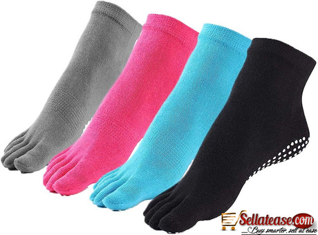 Portable Yoga Socks for Women Non-Slip Grips Straps