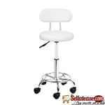 Medical Lab Stool With Wheels Adjustable Rolling Stool With Backrest