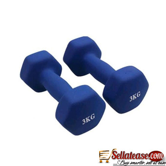 3kg Blue Neoprene Dumbbells - (Pair)