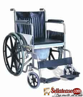 DURABLE MANUAL COMODE WHEEL CHAIR