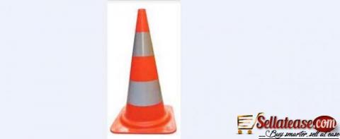 28" Orange Safety Traffic PVC Cones with Two Reflective Collars - Set of 5 by hiphen