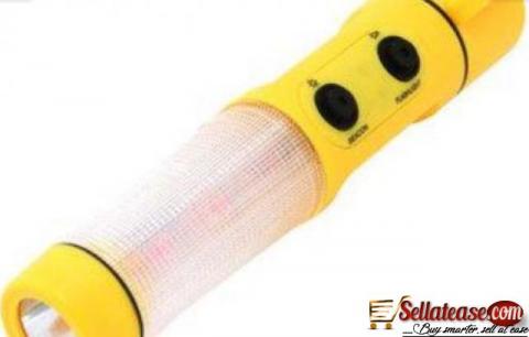 Auto Window Breaker Safety Cutter with Emergency Hammer Flashing Beacon LED Flashlight by hiphen