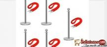 Rope Type Stanchion Crowd Queue Control Barrier Post - 5 Poles + 5 Ropes By Hiphen