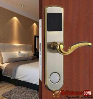 Door Lock With RFID Card Access Control - Gold - 1 Set by hiphen