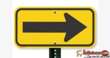 Aluminum Reflective Safety Left Curve Warning Sign by hiphen